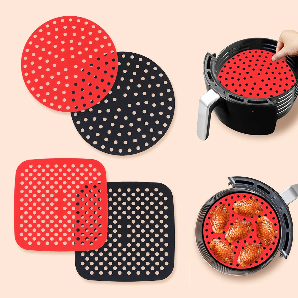 Siliconen Airfryer Mat – Geen Aankoeken & Supersnel Schoon