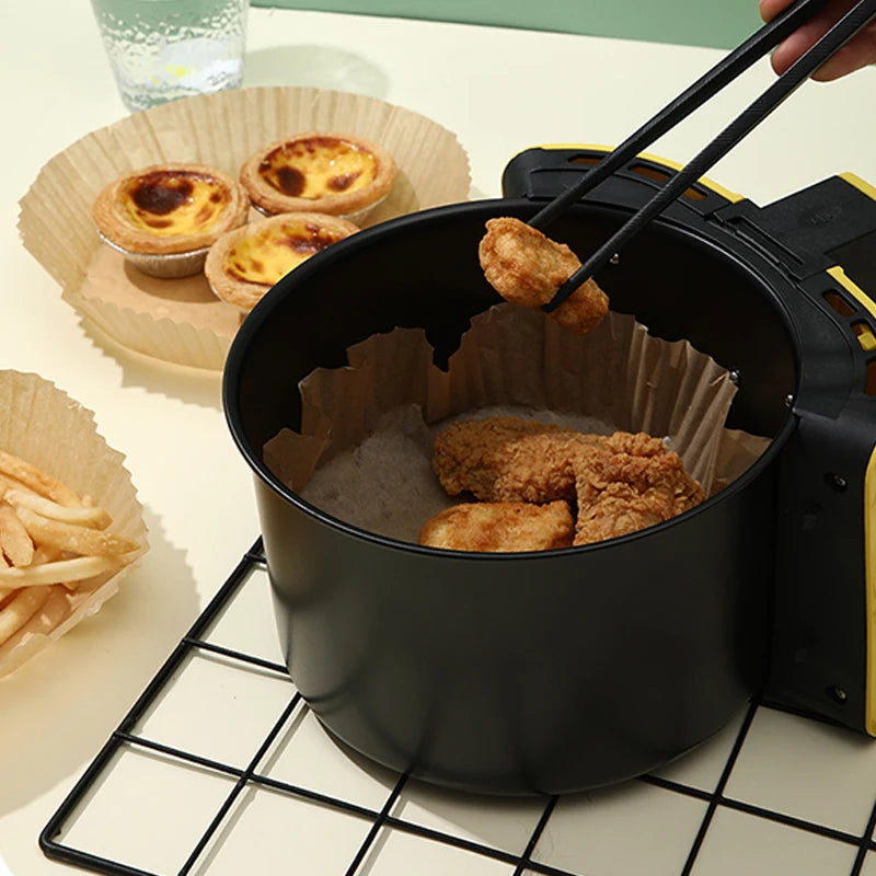 Wegwerp Airfryer Bakpapier (50 stuks) – Minder Vet, Minder Schoonmaak