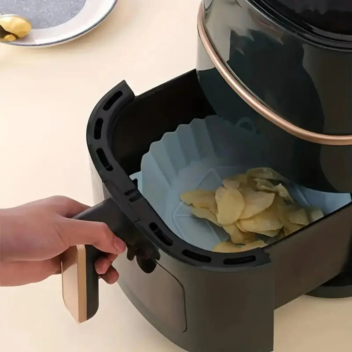 Siliconen Airfryer Bakvorm – Geen Aankoeken, Makkelijk Schoonmaken